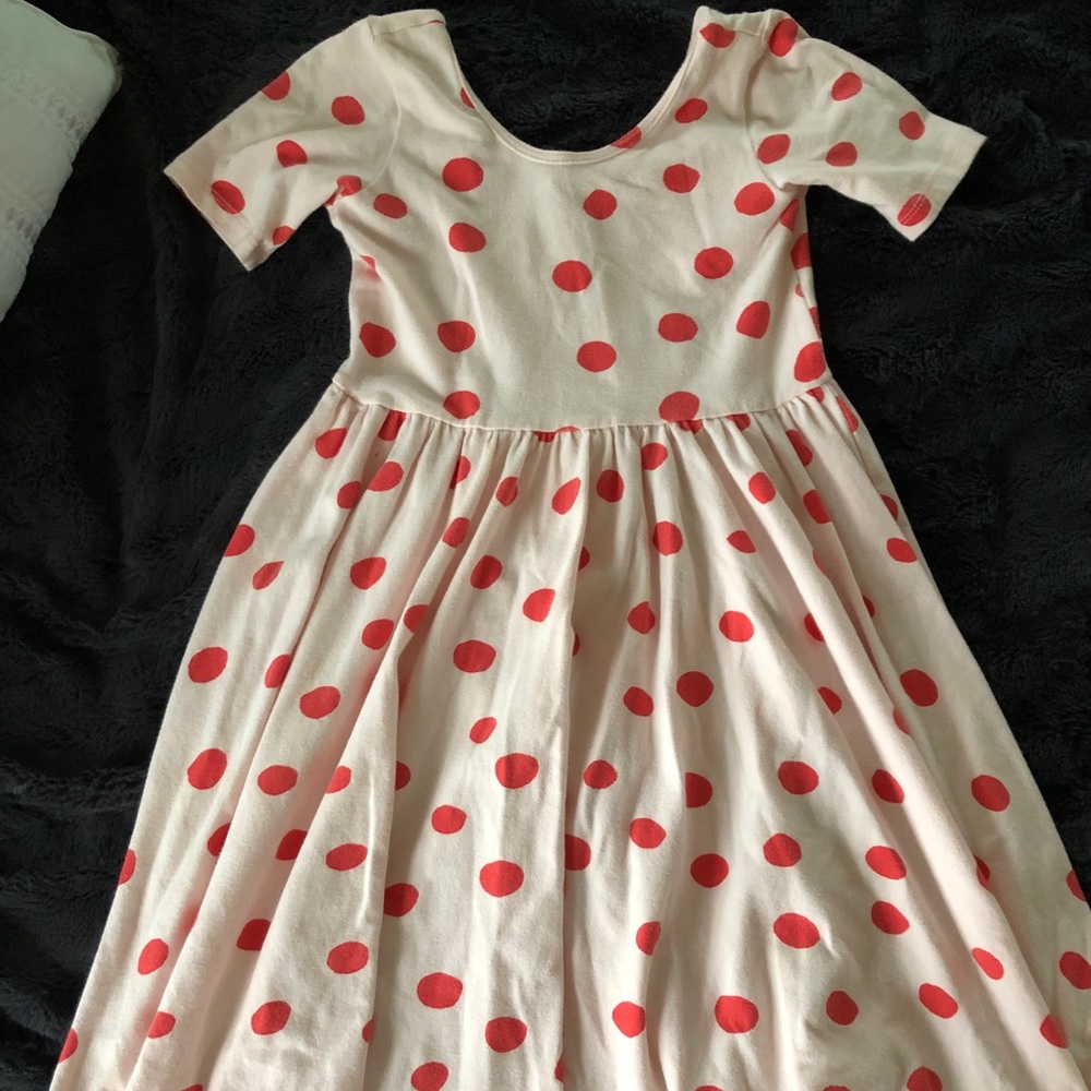 Alice Ames blush pink/red dot size 8